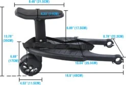 Honhill® - Kinder Meerijdplankje - Zwart - Kinderwagen - Buggy - 1 Wiel - Met Stoeltje -Baby Kinderwagen Serie Winkel 1200x813 1