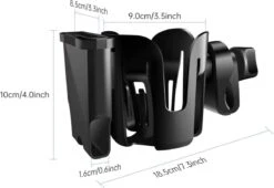 BOTC 2 In 1 Bekerhouders & Telefoonhouder - Cup Organizer Voor Kinderwagen, Fiets, Rolstoel, Walker - Zwart -Baby Kinderwagen Serie Winkel 1200x828 3