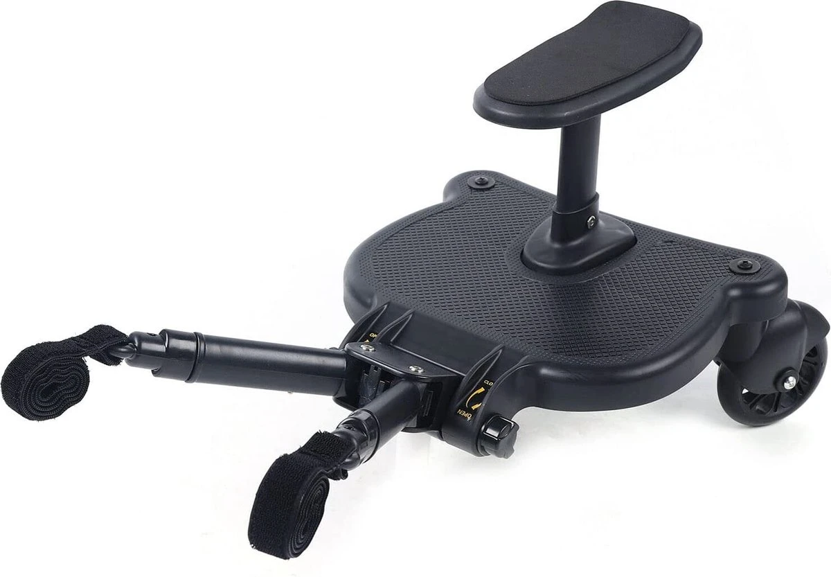 Merkloos Meerijdplankje - Kinderwagen - Buggy - KANT EN KLAAR - Al In Elkaar Gezet! - Met Zitje Voor Uw Kind - Zwart 3 Merkloos Meerijdplankje - Kinderwagen - Buggy - KANT EN KLAAR - Al In Elkaar Gezet! - Met Zitje Voor Uw Kind - Zwart - Afbeelding 3