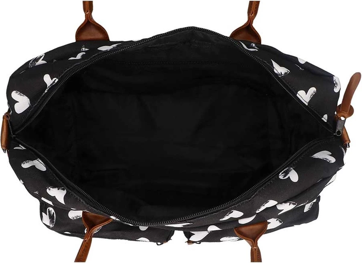 Kidzroom Black And White Luiertas - Zwart - Ophanglussen Kinderwagen - Verschoonmatje - Verstelbare Schouderband 20 Kidzroom Black And White Luiertas - Zwart - Ophanglussen Kinderwagen - Verschoonmatje - Verstelbare Schouderband - Afbeelding 20