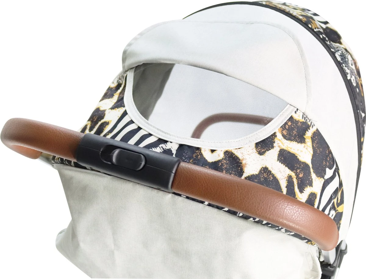 Deryan Luxe Rolo Luxe Lichtgewicht Buggy - Zoo Creme 13 Deryan Luxe Rolo Luxe Lichtgewicht Buggy - Zoo Creme - Afbeelding 13