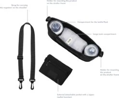 Lionelo Little Cube - Buggy Organizers - Twee Vakken Voor Flessen - Eenvoudig Te Reinigen - Universeel Design -Baby Kinderwagen Serie Winkel 1200x987 1