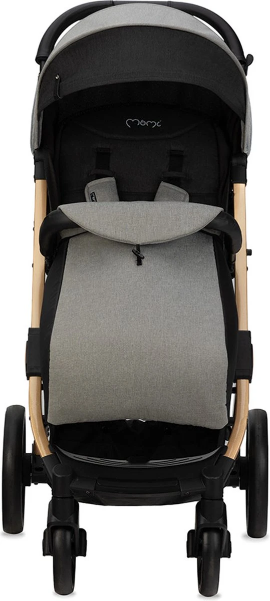 MoMi Wandelwagen - Compacte Lichtgewicht Buggy - Estelle Dakar Met XXL Wielen & Zonnekap - Leopard - Grijs-Goud (geschikt Van 6mnd - 22kg) 2 MoMi Wandelwagen - Compacte Lichtgewicht Buggy - Estelle Dakar Met XXL Wielen & Zonnekap - Leopard - Grijs-Goud (geschikt Van 6mnd - 22kg) - Afbeelding 2