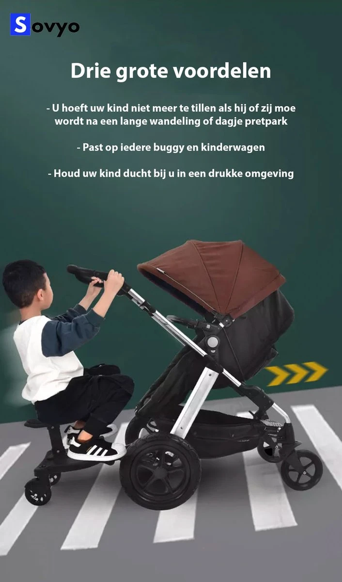 Merkloos Meerijdplankje Universeel Buggy/Kinderwagen - Kinderwagen Accessoire Met Afneembaar Zitje Van Hoogwaardige Kwaliteit - Verstelbaar Meerijdplankje 3 Merkloos Meerijdplankje Universeel Buggy/Kinderwagen - Kinderwagen Accessoire Met Afneembaar Zitje Van Hoogwaardige Kwaliteit - Verstelbaar Meerijdplankje - Afbeelding 3