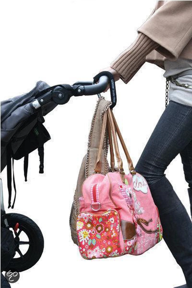 Luvion Buggy Haak / Kinderwagen Tassenhaak - Roze 2 Luvion Buggy Haak / Kinderwagen Tassenhaak - Roze - Afbeelding 2