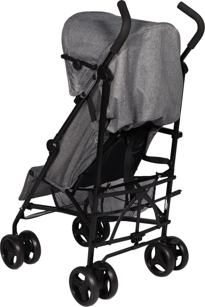 Ding GoGo Buggy - Grijs - Multi Standen Buggy - Incl. Boodschappenmandje En Zonnekap 2 Ding GoGo Buggy - Grijs - Multi Standen Buggy - Incl. Boodschappenmandje En Zonnekap - Afbeelding 2