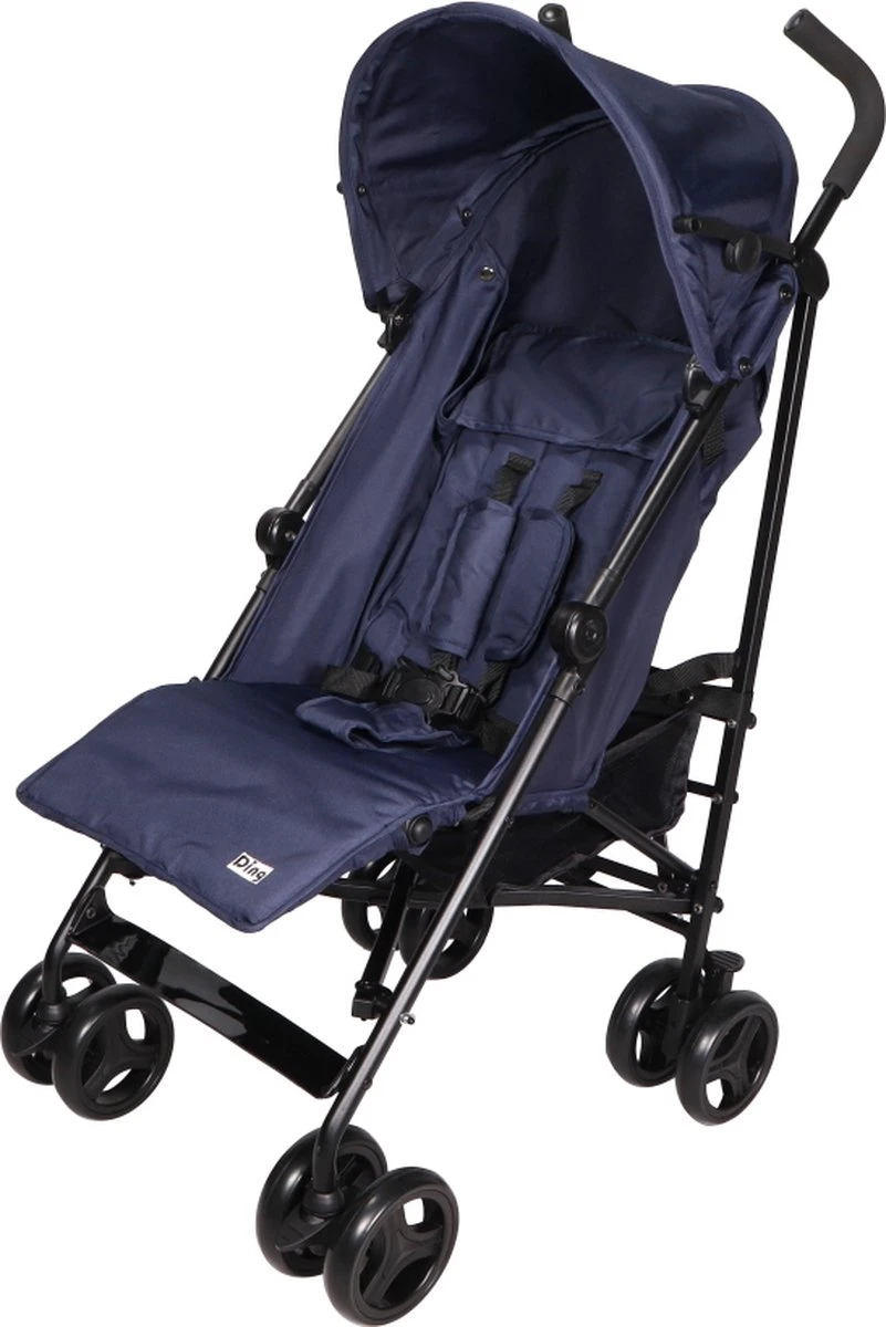 Ding GoGo Buggy - Blauw - Multi Standen Buggy - Incl. Boodschappenmandje En Zonnekap 2 Ding GoGo Buggy - Blauw - Multi Standen Buggy - Incl. Boodschappenmandje En Zonnekap - Afbeelding 2