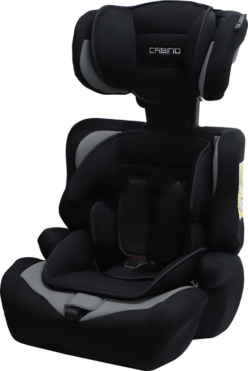 Cabino Autostoel Groep 1/2/3 (9-36kg) - Zwart-Grijs 4 Cabino Autostoel Groep 1/2/3 (9-36kg) - Zwart-Grijs - Afbeelding 4