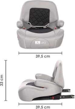 Lorelli Leo Fossil Grey Isofit 22-36 Kg Booster 1007161-2309 -Baby Kinderwagen Serie Winkel 828x1200 3