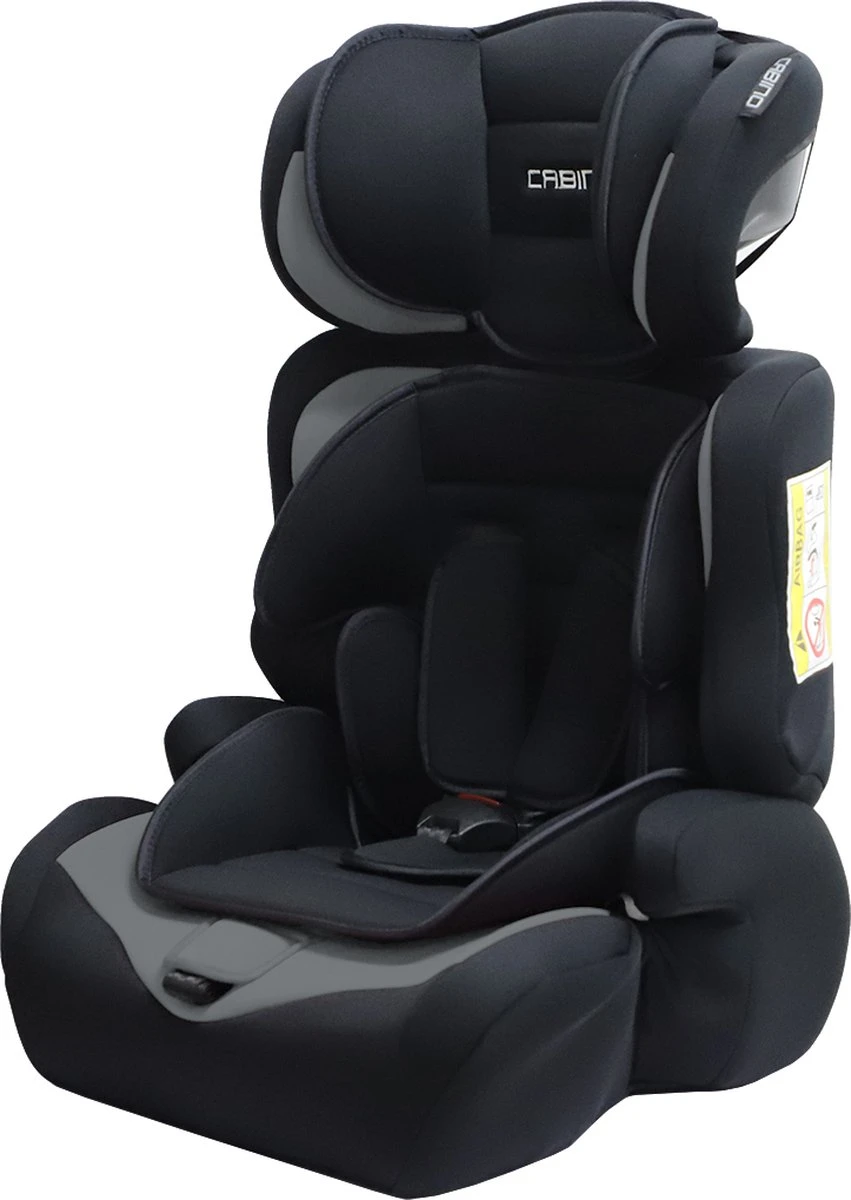 Cabino Autostoel Groep 1/2/3 (9-36kg) - Zwart-Grijs 8 Cabino Autostoel Groep 1/2/3 (9-36kg) - Zwart-Grijs - Afbeelding 8