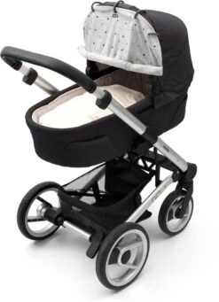 Dooky Universal Cover Zonnescherm Kinderwagen - Light Grey Crowns -Baby Kinderwagen Serie Winkel 869x1200 7