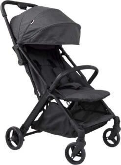 Prénatal Compact Buggy – Kinderwagen Met Boodschappenmand En Zonneklep - Traploos Verstelbare Wandelwagen – Inklapbaar Met 1 Hand - Plooibuggy Zwart