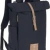 LÄSSIG Luiertas Rolltop Backpack Rugzak Incl Verschoningsmatje - Nacht Blauw