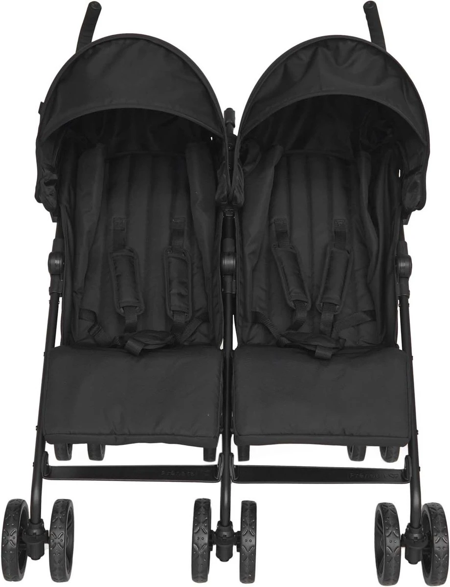 Prénatal Duo Buggy - Tweeling Buggy Inclusief Regenhoes - Verstelbare Kinderwagen - Inklapbare Wandelwagen - Plooibuggy - Zwart 3 Prénatal Duo Buggy - Tweeling Buggy Inclusief Regenhoes - Verstelbare Kinderwagen - Inklapbare Wandelwagen - Plooibuggy - Zwart - Afbeelding 3