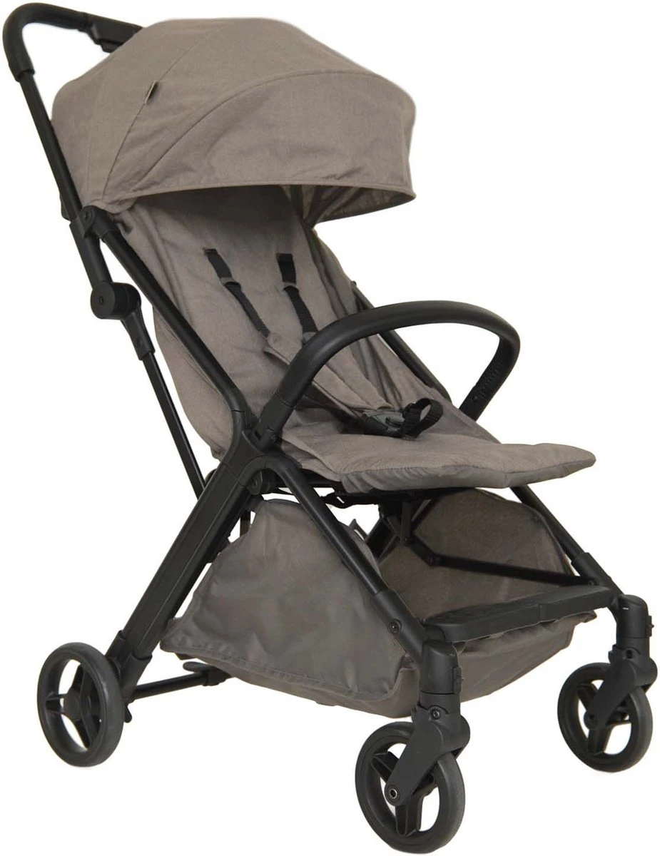 Prénatal Compact Buggy - Traploos Verstelbare Rugleuning - Inklapbaar Met 1 Hand - Plooibuggy - Taupe 4 Prénatal Compact Buggy - Traploos Verstelbare Rugleuning - Inklapbaar Met 1 Hand - Plooibuggy - Taupe - Afbeelding 4