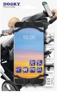 Dooky Telefoonhouder Smartphone Telefoon Houder 360* Rotatie Universeel Kinderwagen Fiets Zwart -Baby Kinderwagen Serie Winkel 928x1200 3