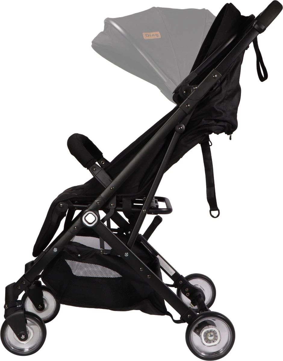 Ding Vivo Wandelwagen - Zwart - Inklapbare Buggy - Inclusief Boodschappenmandje En Zonnekap 8 Ding Vivo Wandelwagen - Zwart - Inklapbare Buggy - Inclusief Boodschappenmandje En Zonnekap - Afbeelding 8