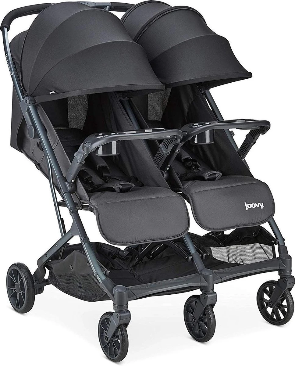 Joovy Kooper X2 Dubbele Buggy - Antraciet - Duo Buggy 1 Joovy Kooper X2 Dubbele Buggy - Antraciet - Duo Buggy