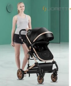 Merkloos Lioretti® Luxe Baby Buggy 3 In 1 | Baby Wagen | Kinderwagen Met Stoel En Wieg | Inklapbaar | Hoge Kwaliteit | Combi | Zwart -Baby Kinderwagen Serie Winkel 997x1200 4
